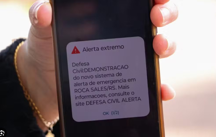 RS ativa pela 1ª vez sistema de alerta via celular para eventos extremos