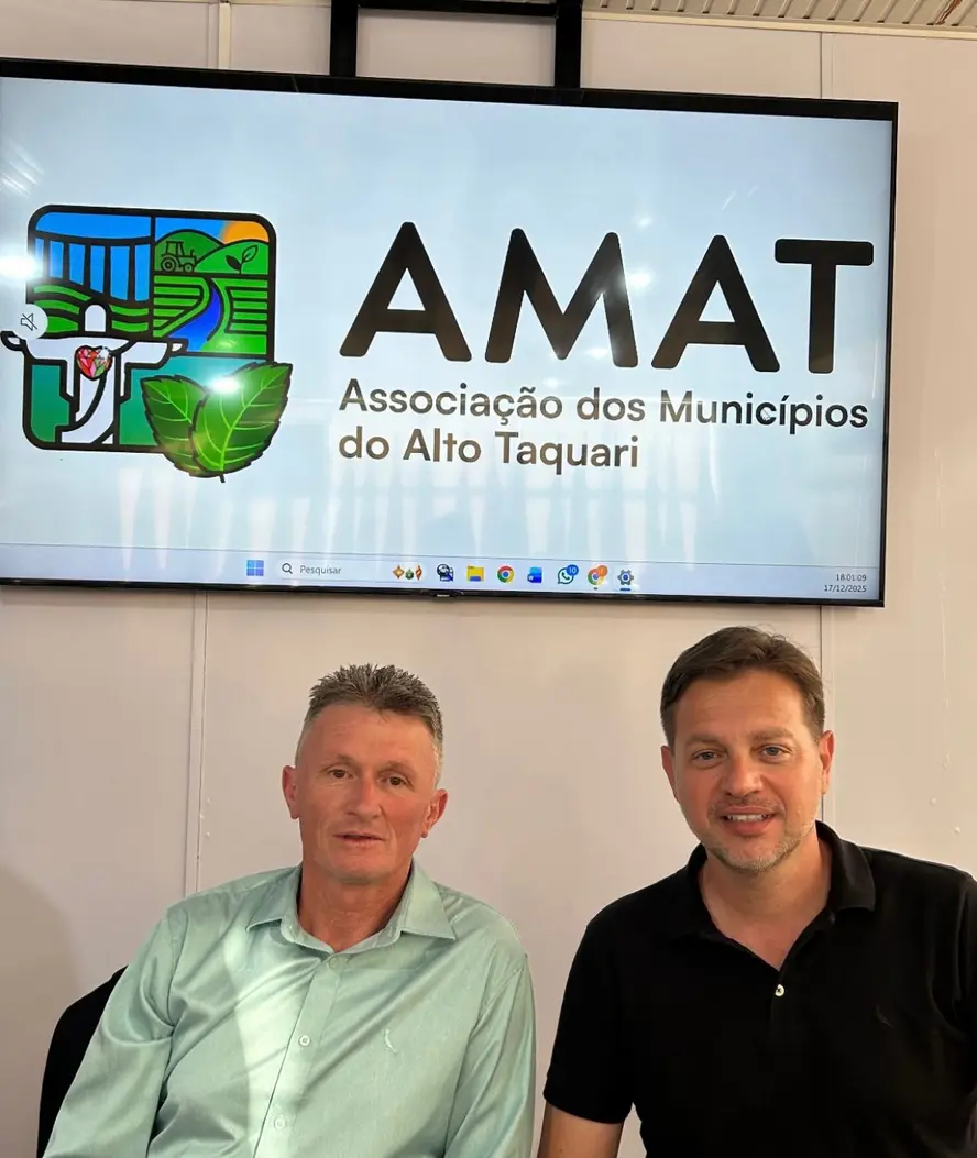Novo Presidente da AMAT: Álvaro Giacobbo assume gestão para 2026 com foco em infraestrutura e cooperação regional