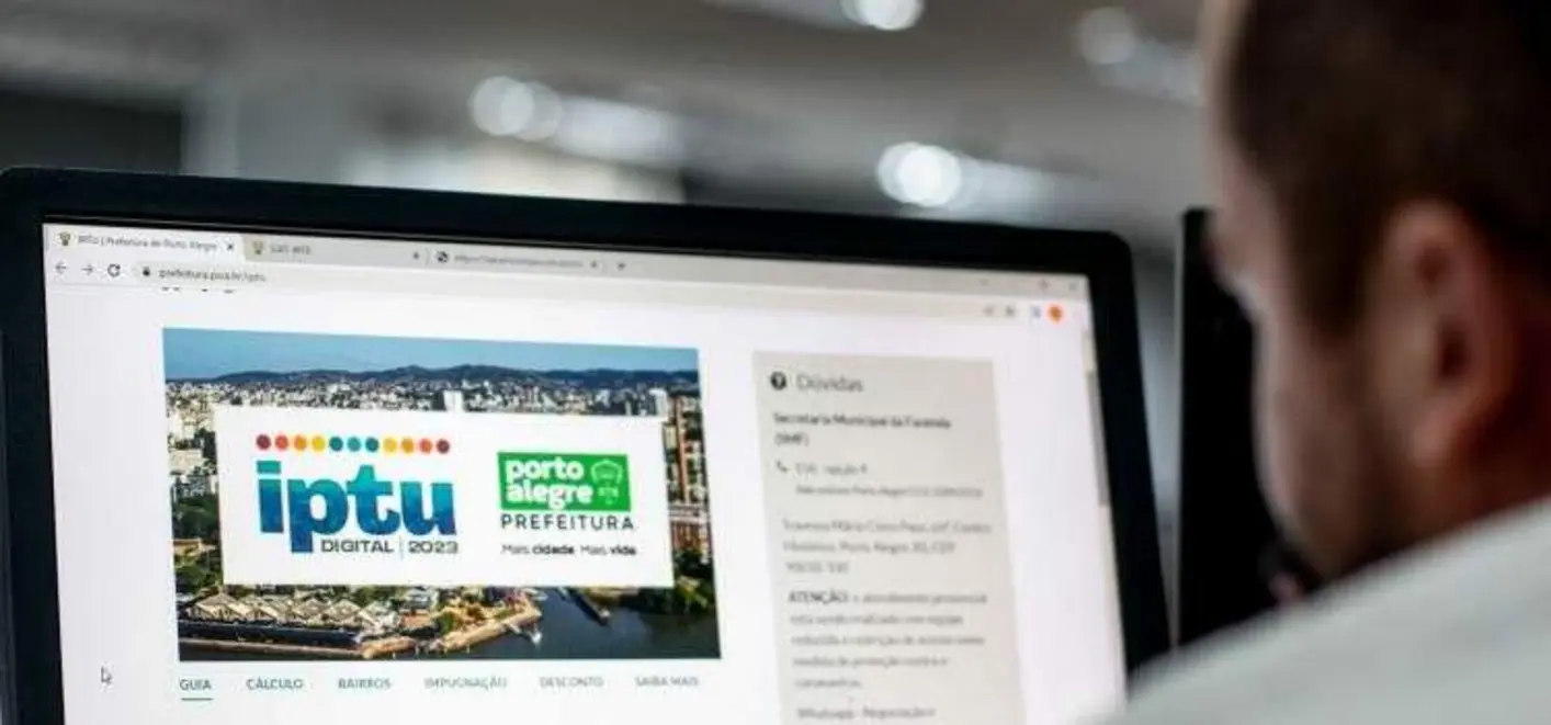 Porto Alegre unifica envio de guias do IPTU para um único e-mail a partir de 2026