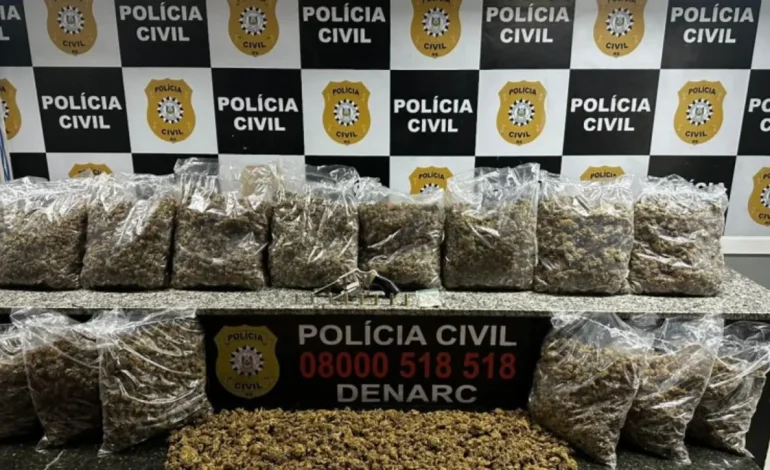 Polícia Civil apreende 7,5 kg de maconha avaliada em R$ 900 mil em Novo Hamburgo