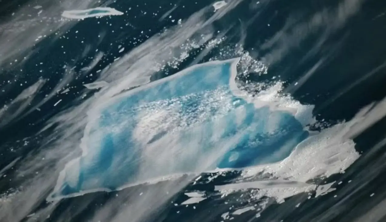 Iceberg A-23A na Antártida muda de cor e se aproxima da desintegração