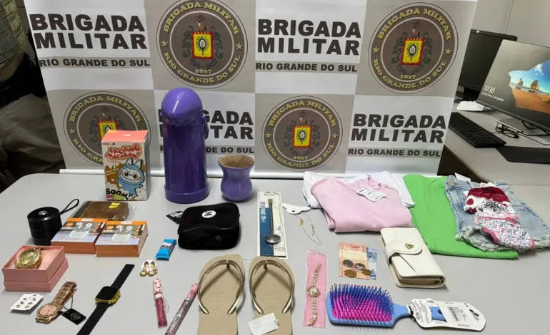 Mulher é presa em Teutônia com mercadorias furtadas de diversos estabelecimentos