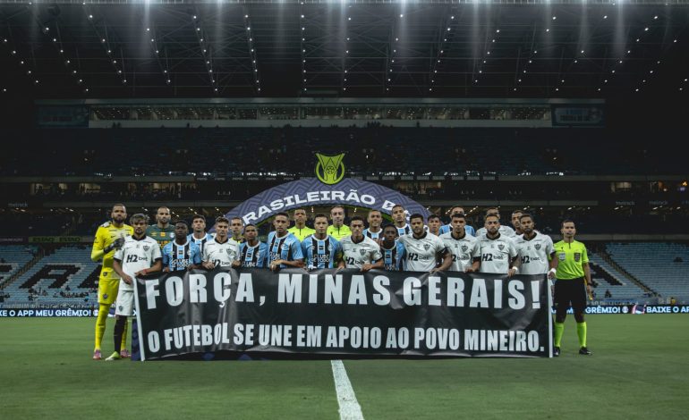 Grêmio promove treino solidário em apoio às vítimas das chuvas em Minas Gerais