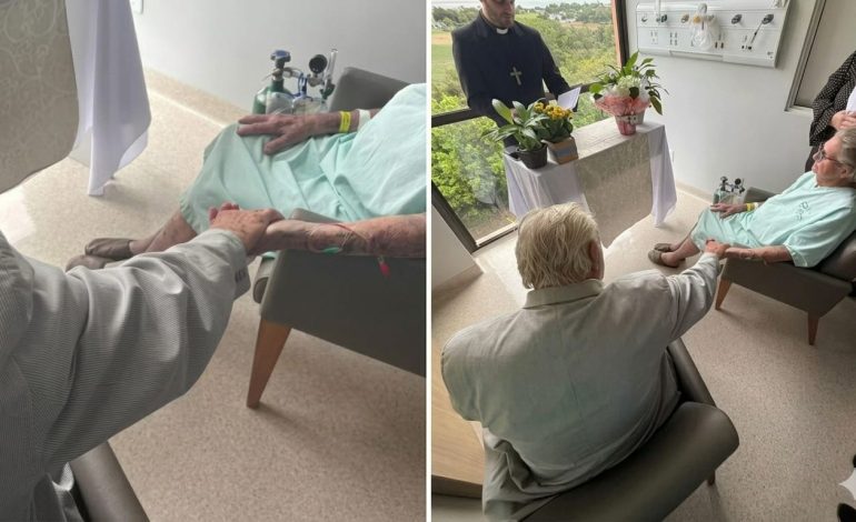 Casal celebra 65 anos de casamento dentro da UTI em hospital do Vale do Taquari