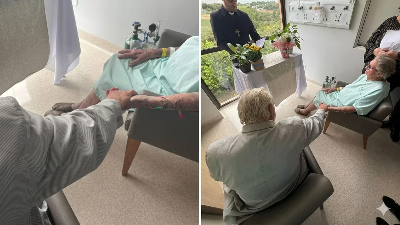 Casal celebra 65 anos de casamento dentro da UTI em hospital do Vale do Taquari