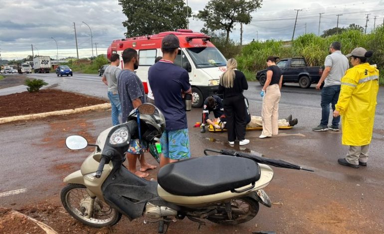 Motociclista fica ferido após colisão na ERS-130 em Arroio do Meio