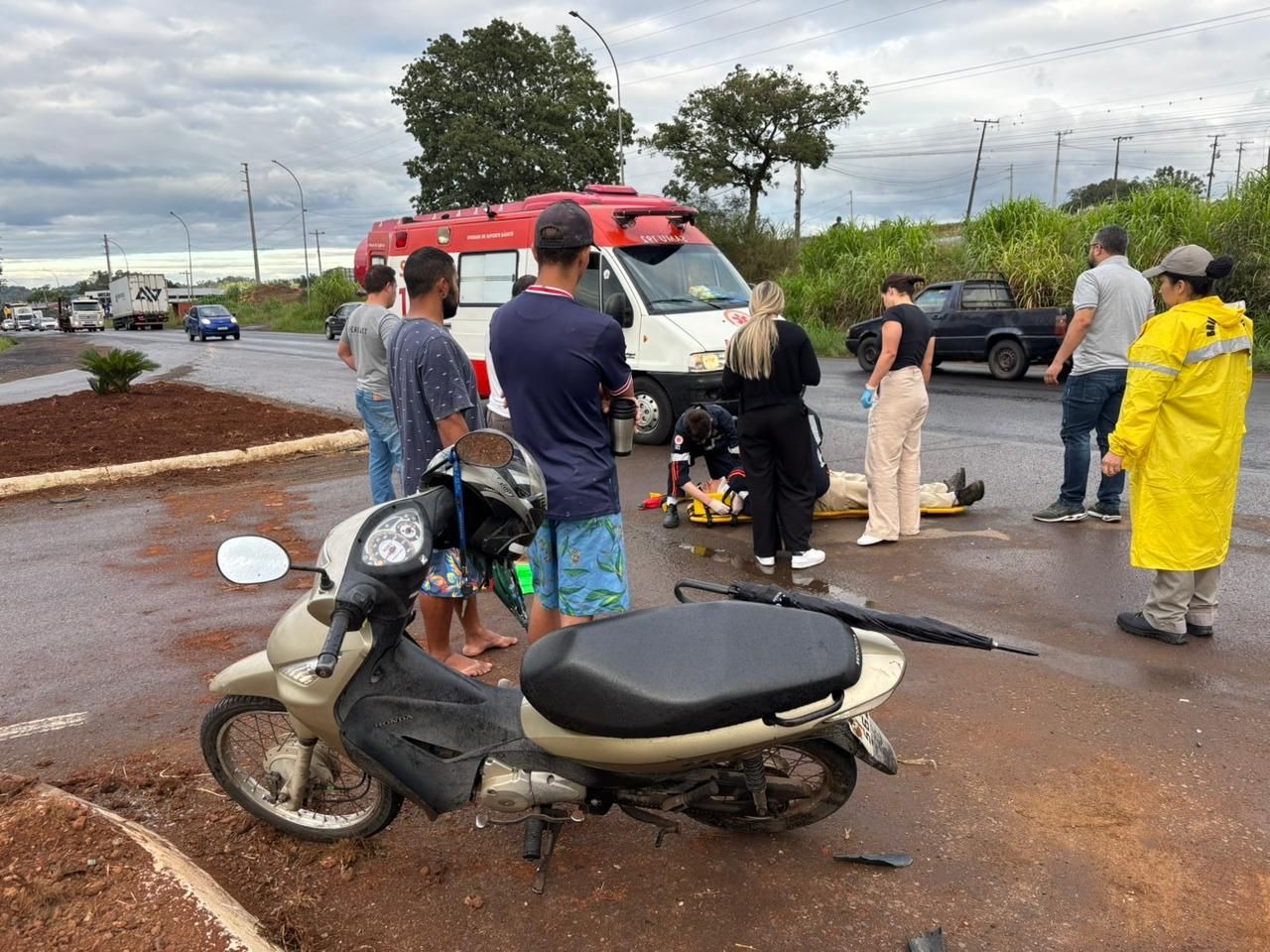 Motociclista fica ferido após colisão na ERS-130 em Arroio do Meio
