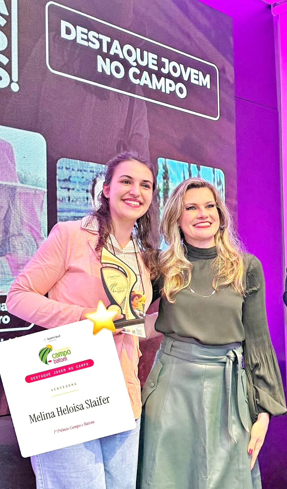 Encantadense Melina Slaifer vence o 1º Prêmio Campo e Batom na Expointer