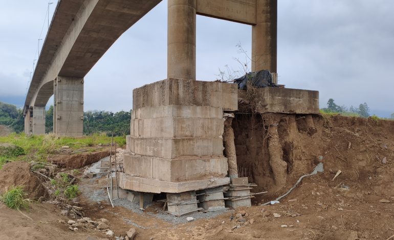 Recuperação das estacas da Ponte entre Encantado e Roca Sales está em execução