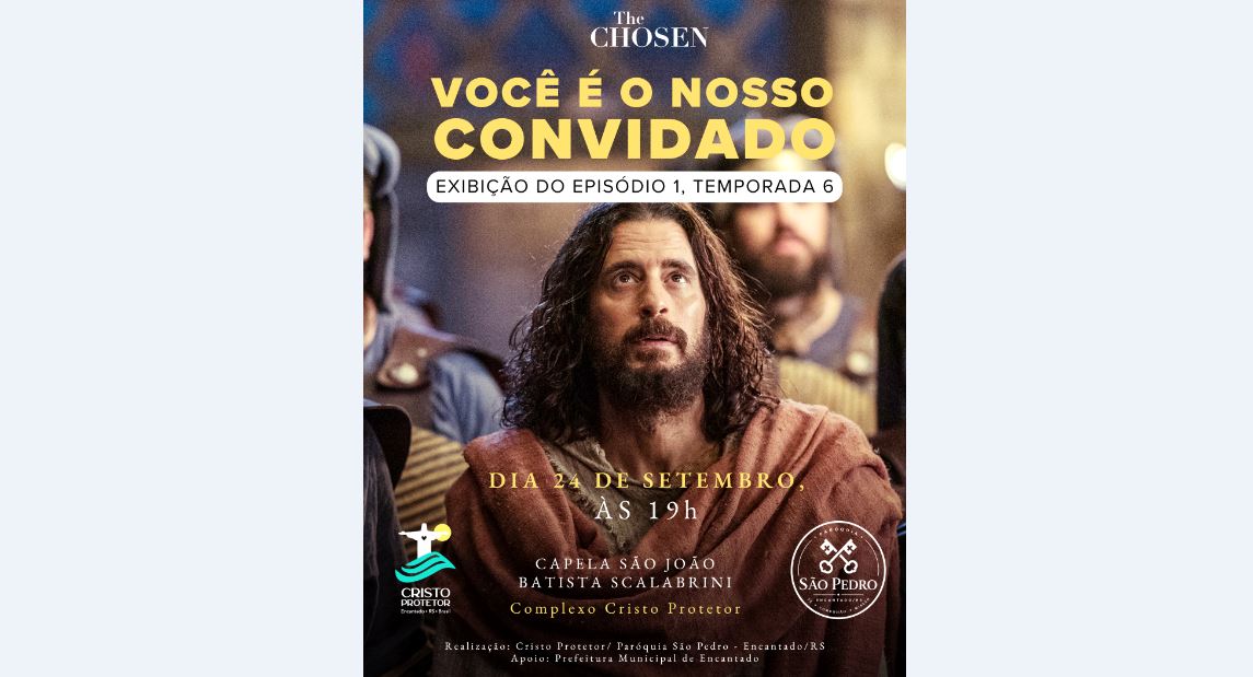 Encantado recebe exibição inédita de The Chosen no Cristo Protetor